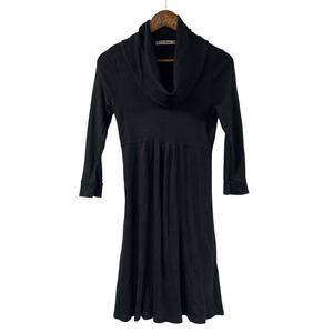 Michael Stars Cowl Neck 3/4 Sleeve Tunic Top Maternity OS Black